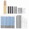33PCS With Storage Bag Drawing Supplies Non Toxic Charcoal Sticks Sketch Pencil  Line Drafting