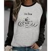 2025 Autumn & Winter Women's New Casual Crew Neck Long Sleeve Top 3D Graffiti Pattern