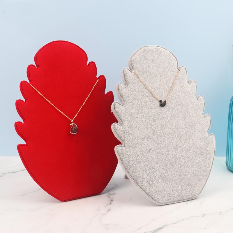 Schwarzes Samt Halskettenanhänger Display Aufbewahrungsbrett Ständer Schmuck Organizer Halter Etui Regal