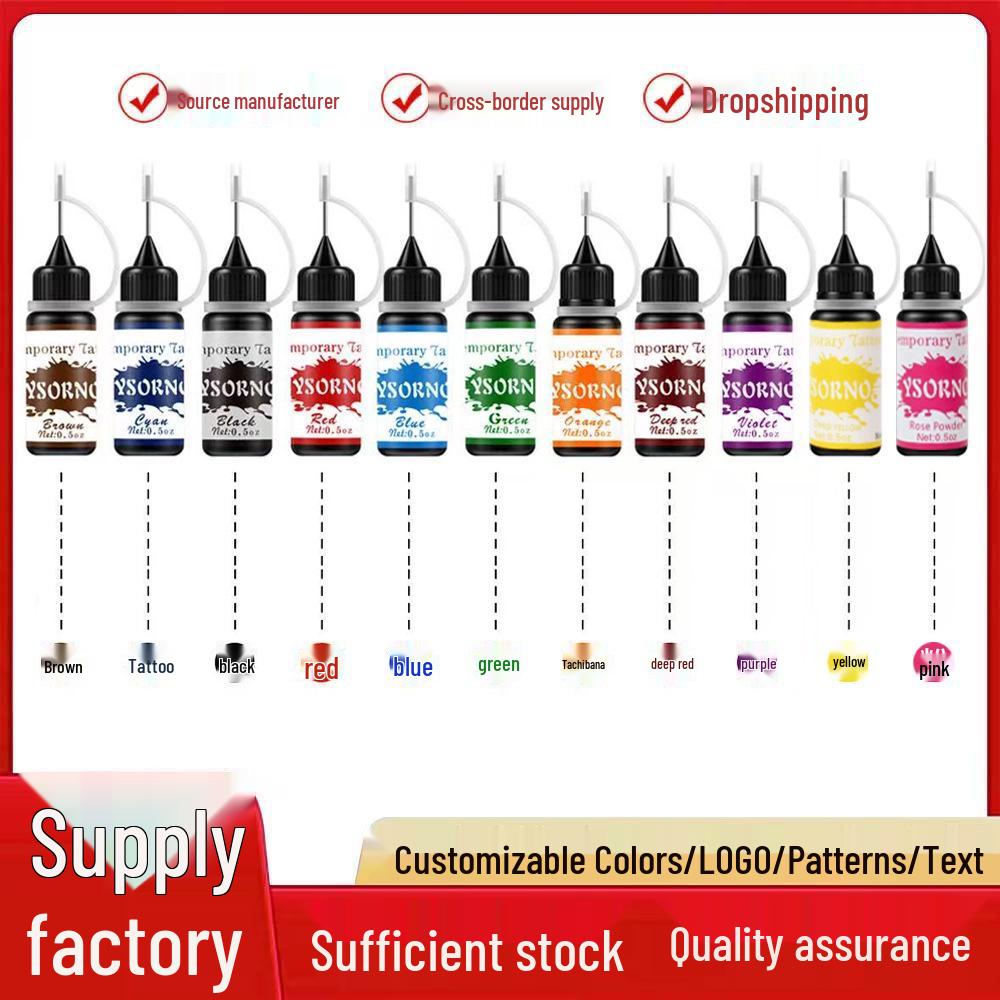 Stylish Plant-Based Colored Henna Juice Tattoo Cream - Waterproof & Long-lasting