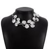 Ingemark Exaggerated Leaf Pendant Choker Necklace for Women Vintage Adjustable Box Chain Collares Grunge Jewelry Steampunk Men