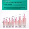 20ml Gradient Pink Frosted Serum Bottle with Rubber Dropper