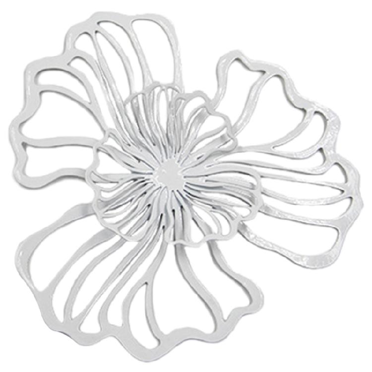 Durable Metal Wall Hanging, Multicolors Two Layer Flowers Metal Sign for Indoor Space Decors Multicolors Double Layer