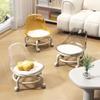 Transparent Low Chair Simple Backrest Seat New Small Stool  Household