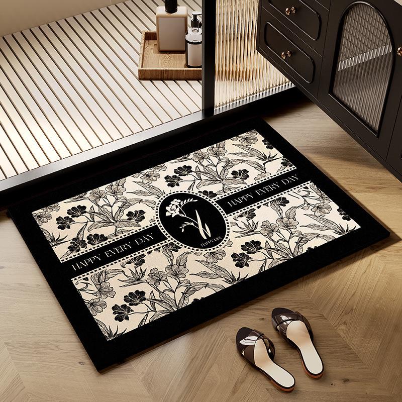 Diatom Mud Bathroom Mat - Absorbent, Quick-Drying, Non-Slip, Easy Clean & Dirt Resistant Foot Mat for Toilet & Door.