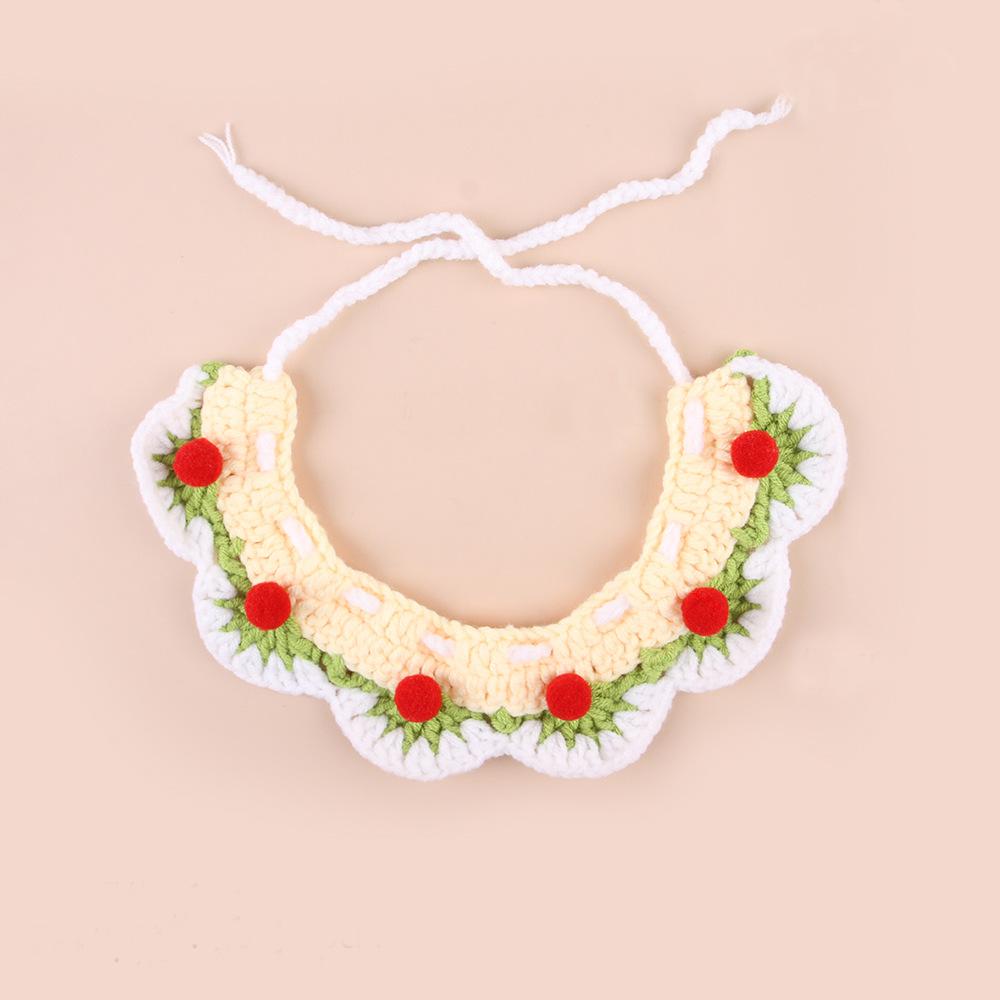 Lightweight Handwoven Pet Knitted Scarf Adjustable Soft Pet Bib Neck Scarf