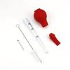1 Set Multipurpose Turkey Baster with Detachable Needles, Silicone Brush Head, and Cleaning Brush