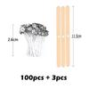 100pcs Waxed Cotton Candle Wicks Set with Stand Original Smokeless Candle Wicks Soy Oil Wax Core Woven Making Candles Supplies