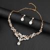 High-End Crystal Diamond-Encrusted Wedding Dress Accessories Set With Jewelry Bridal Necklace