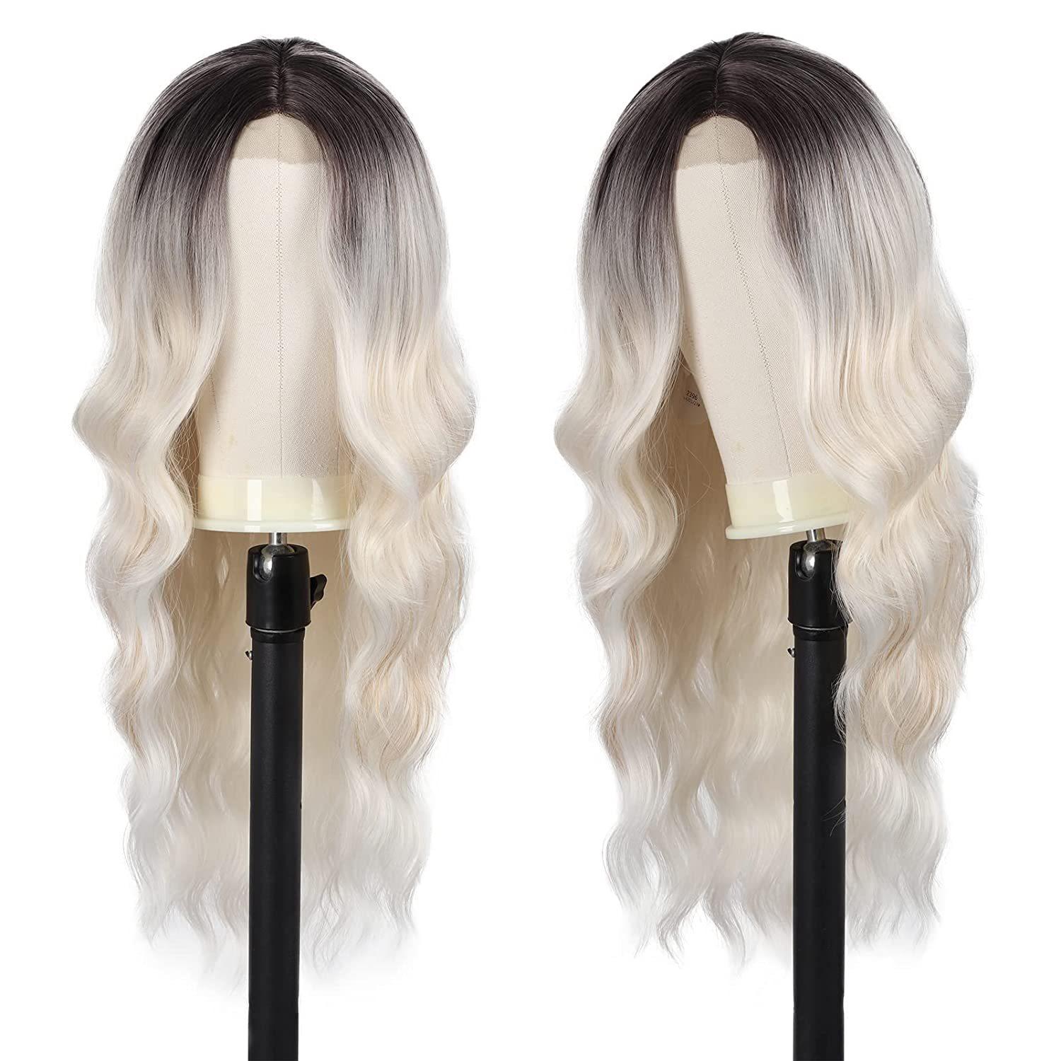 Градиентный цвет для женщин, крупная волна, длинные вьющиеся волосы 20inch