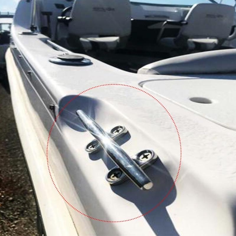 316 Stainless Steel Polished Combo Mooring Cleat 2 Hole Hardware Boat Cleats
