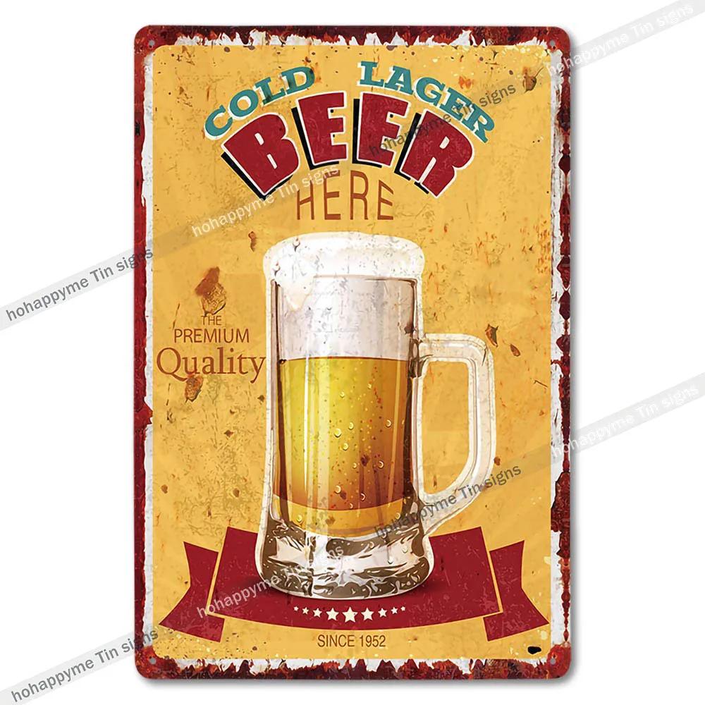 Retro Collectible Beer Tin Sign Metal Plaque Man Cave Garage Shed Decoration - 8x12in 20x30cm