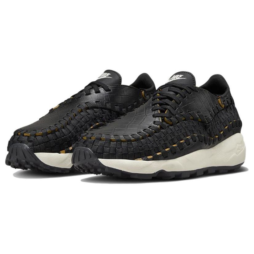 Nike Air Footscape Woven Černé Krokodýlí Dámské Tenisky Bledě-Slonovinové Pouštně-Okrové FQ8129-010