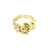 Gold White Versatile Plated Ring With Contemporary Geometric Shape For Elegant Women