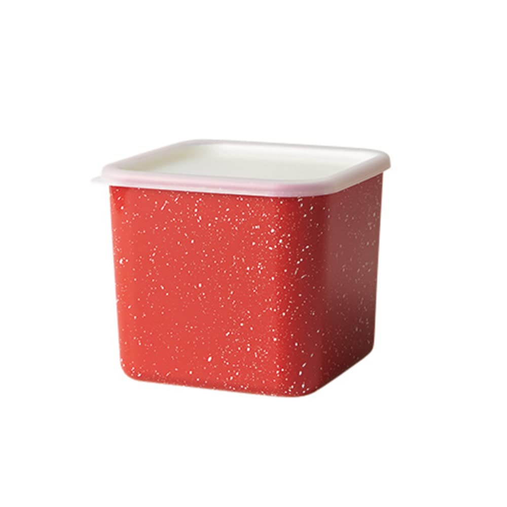 storage square 12 x 12 x dishwasher and microwave made in Japan Shatter-resistant container, canister, storage, approx. 11, safe, Diner, red,