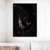 Cosmic Ocean Animals Starry Jellyfish Turtle Canvas Painting Nordic Wall Art For Living Room Home Decoration Frameless