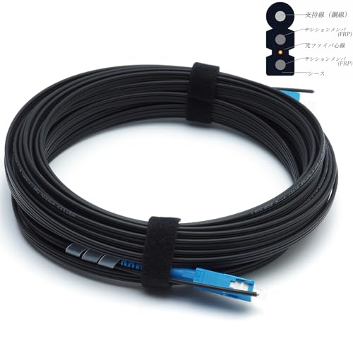 LEOLEOS 10m Outdoor Fiber Optic Cable, Low Friction and Wear Resistant, for Optical Modems, ONUs, Optical Line Termination Devices, and FTTH Networks,