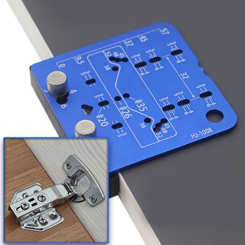 Aluminum Alloy Drill Guide Suitable for 26mm 35mm Holes Precise Drilling Cabinet Hinge & Shelf Pin with Ergonomic Design