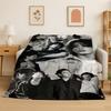 Kpop B-BTS Jeon Jung Kook JK Flannel Blanket Soft Warm Throw Blanket for Bedroom Living Room Bed Travel Camping Picnic Gift