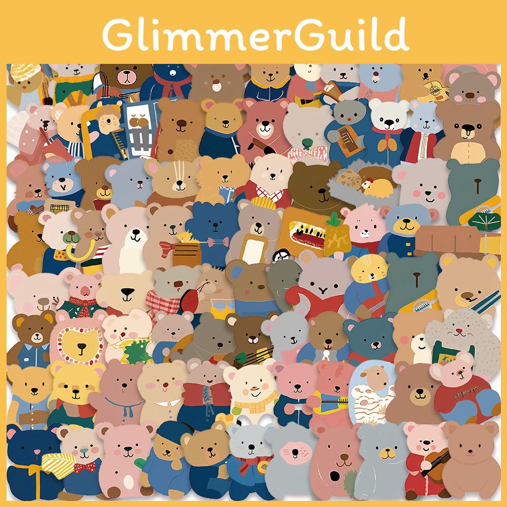 100 Adorable Cartoon Teddy Bear Stickers Decorate Your Suitcase Notebook And More!