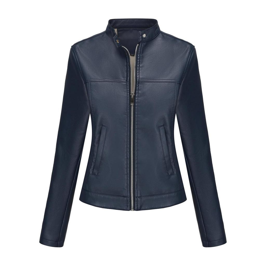 Women’s Leather Suede Jackets Faux Leather Fleece Lined Zip Up Motorcycle Coats Bomber Jacket Fashion Street Wear