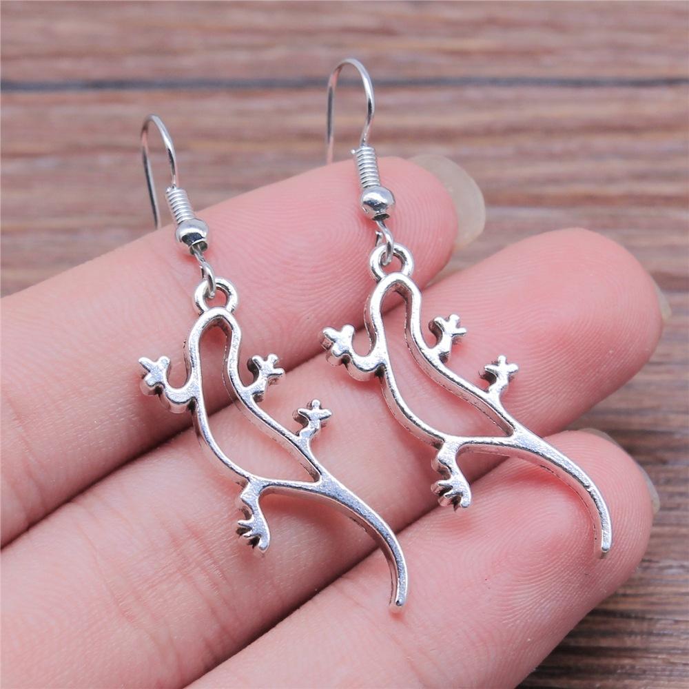 50 Styles Animal Pendant Dangle Earrings Drop Earrings Antique Silver Color Plated Unicorn Horse Elephant Snake Tiger Earrings