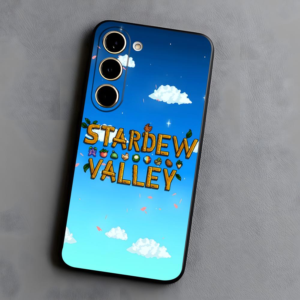 

S-Stardew V-Valley Game Phone Case For Samsung S25 S24 FE S23 S22 S21 Plus S20 Ultra Note20Ultra Black Soft Shell Samsung S21