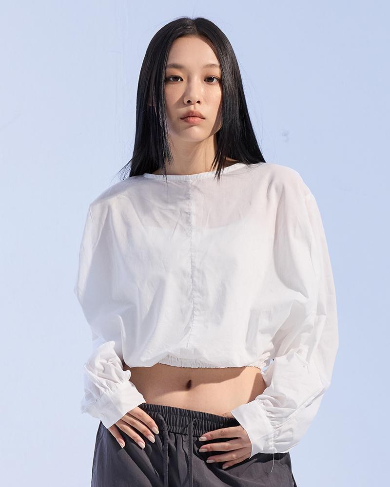 Moa Ray Crop Blouse (White) White/Free