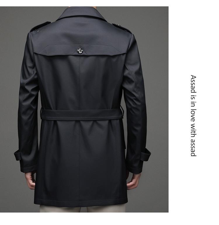 2025 Spring/Autumn High-End Casual Windbreaker: Light Business Lapel Jacket with Patch Pockets for Youth & Middle-Aged Men