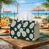 1pc White Rose Tissue Holder - A Versatile Napkin Holder Crafted from Sturdy Polyester, Adorned with Dark Green Baroque, Ideal for Living Rooms, Festi