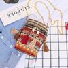 Ethnic Style Colorful Woven Texture Women Chain Cylindrical Bag With Tassel