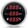 Digital 3 IN 1 Multi Meter Red LED 52mm Water Temperature Gauge+Oil Pressure+Fuel Level Gauge with Sensor 240-33ohm Boat