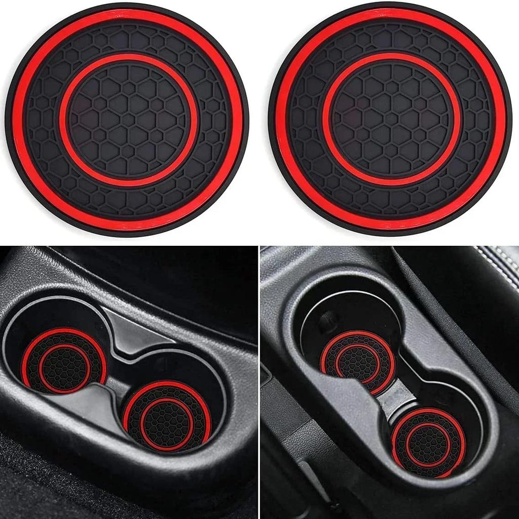 2-piece Anti Slip Mat, Car Coaster, Durable Car Cup Holder, Coaster, Universal, Dust-proof Auto Interior Anti-skid Cup Holders