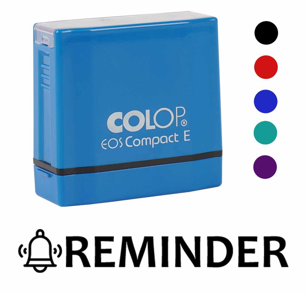 Printtoo Reminder Self Inking Rubber Stamp Pre-Inked Office Stamp- Home Office Business Stationery, Black- 42 X 9