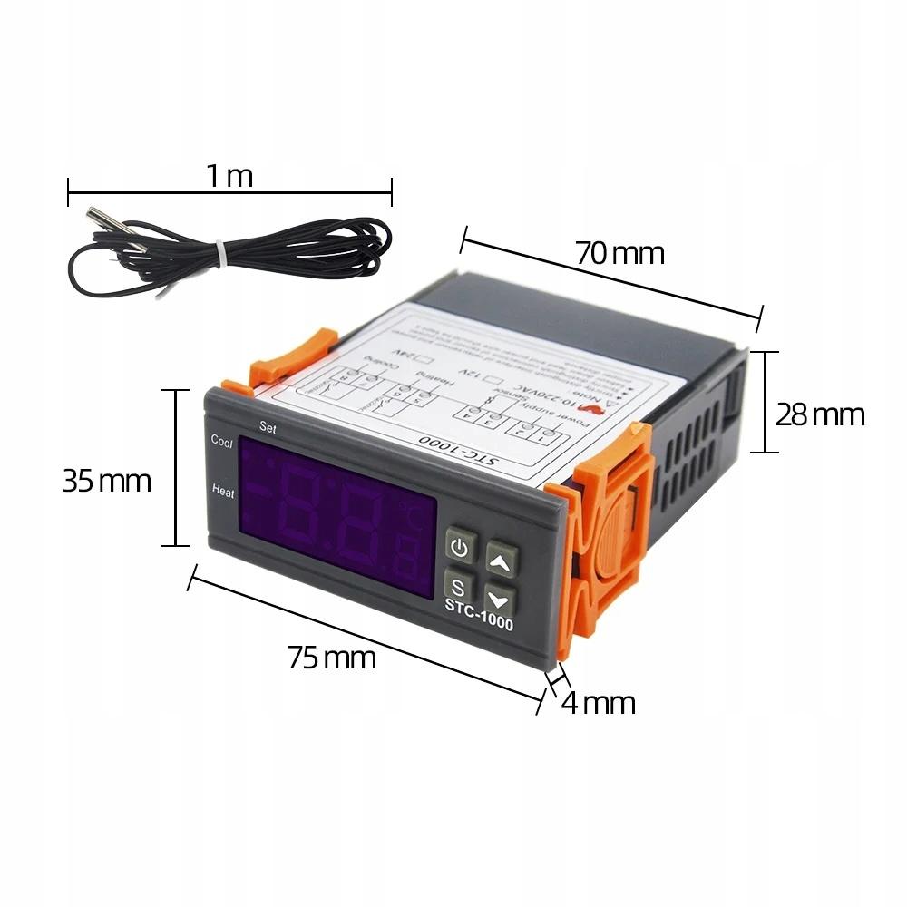 Thermostat Temperature Controller STC-1000 230V with probe