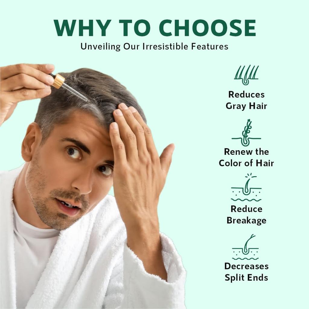 nti-Gray Hair Serum With Arcolys, Melanogray, Black Seed Oil & Hibiscus Extract | Light-Weight, Non-Sticky Formula, Paraben Free & Cruelty Free, 50 ML