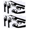 4 Set Horror Halloween Decorative Wall Sticker Decal for Living Room Bedroom Party Supplies