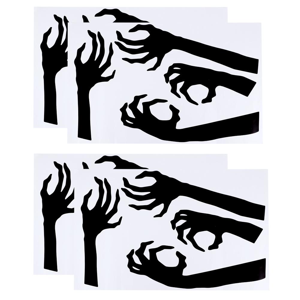 

4 Set Horror Halloween Decorative Wall Sticker Decal for Living Room Bedroom Party Supplies