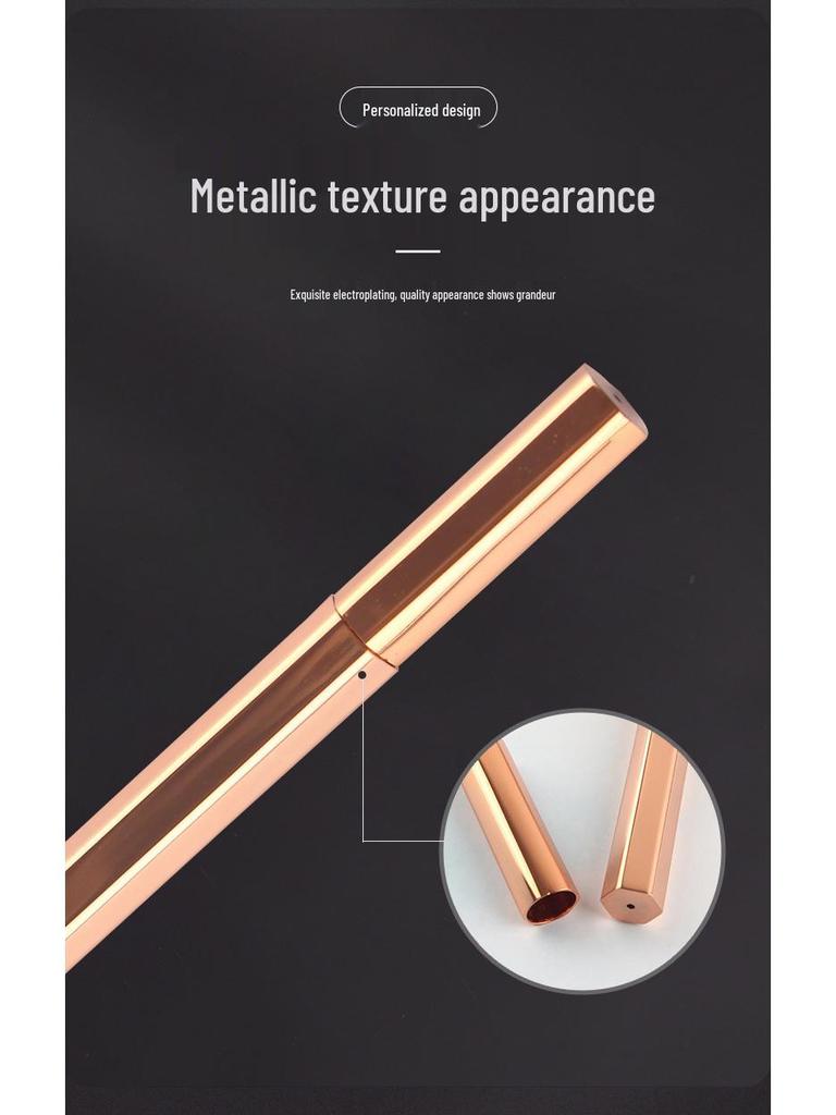 Hexagonal Retro Brass Ballpoint Pen - Office & Student Signing Pen