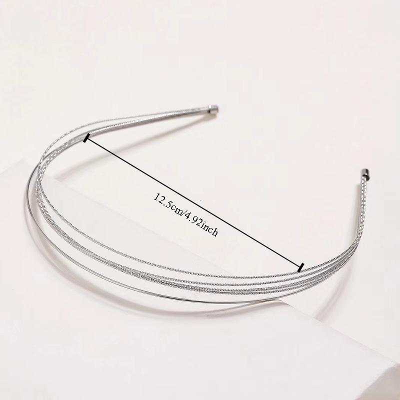 New Thin Gold Color Headbands Women Multilayer Alloy Hair Hoop Double Root Metal Hair Bands Hair Accessories Smooth Head Hoop