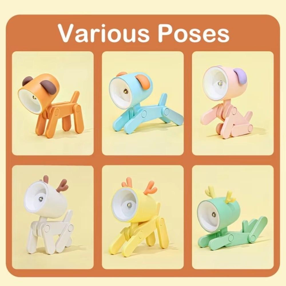 Gift Mini LED Night Light Portable Folding Cartoon Night Lamp Adjustable Table Lights Room Decor