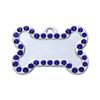 Custom Dog & Cat Name Tags with Bling-bling Rhinestone Bone Shape Colorful Decoration Alloy Material Sublimation ID Engraving