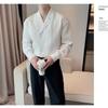 Spring Autumn New Fashion Tailored Collar Long Sleeve Solid Cardigan Men's Clothing Korean Loose Trend All-match Hip Hop Shirts