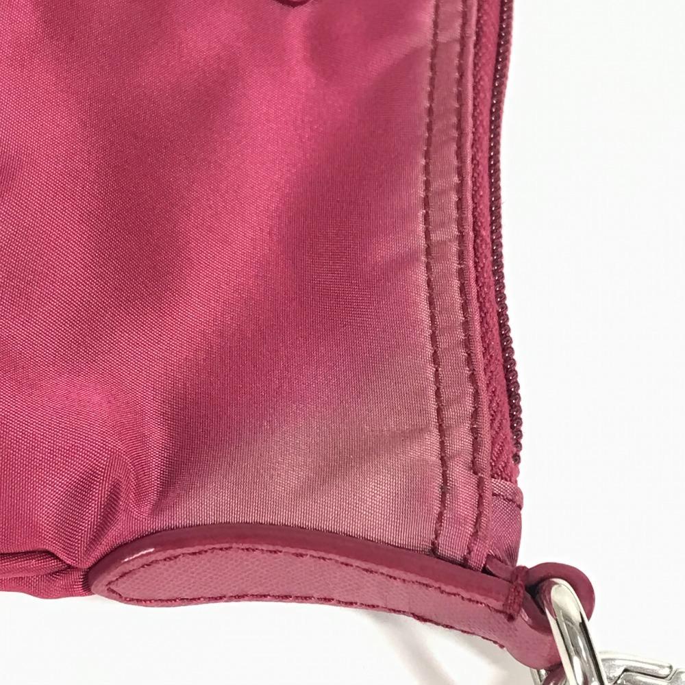 Prada Triangle Logo Triangle Logo Plate Crossbody Bag Shoulder Bag Nylon Pink