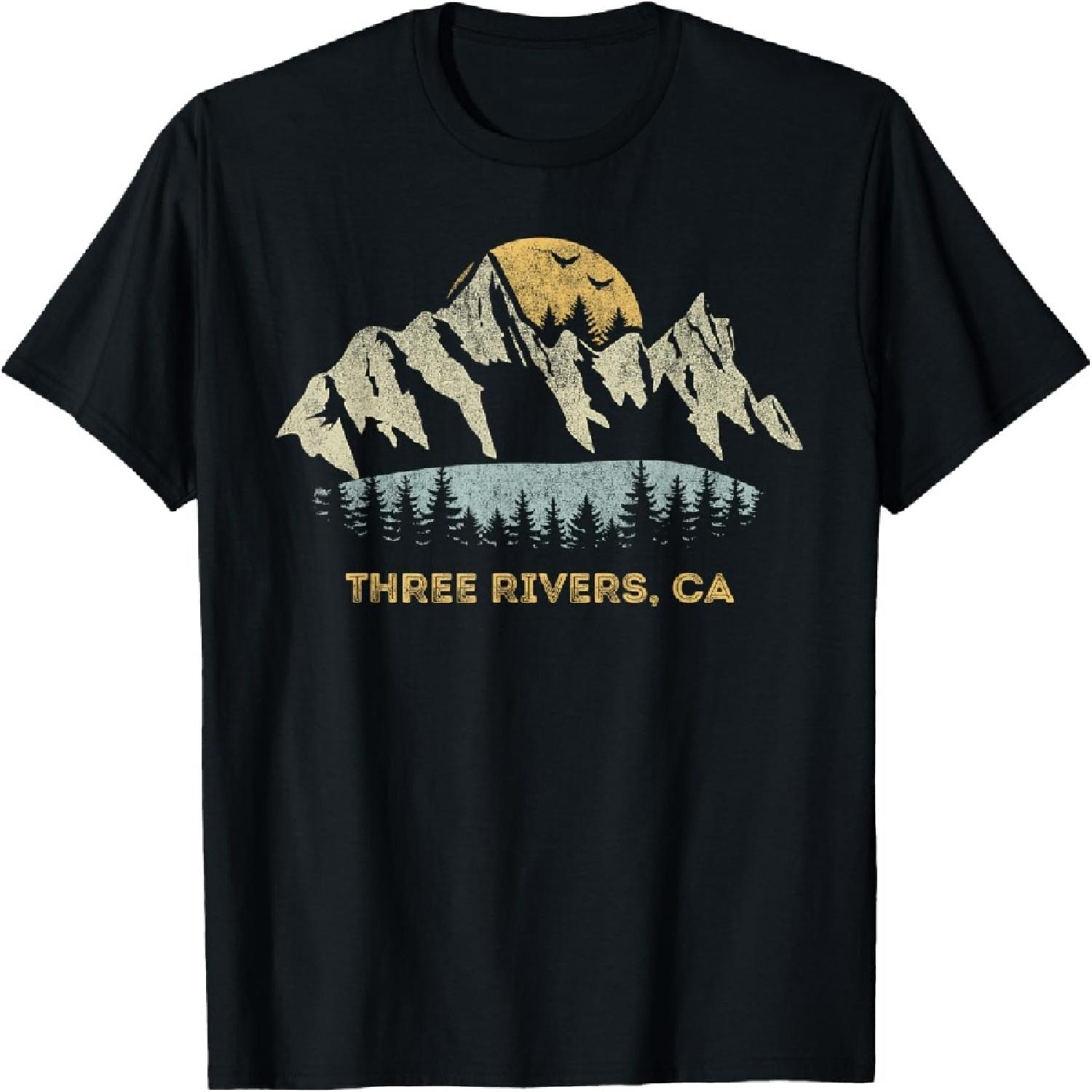 Three Rivers California Mountain Sunset Sunrise CA T-Shirt S