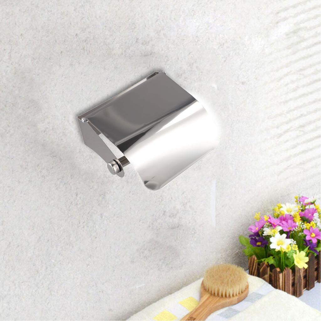 En-suite Bathroom Tissue Roll Holder Roll Holder Wall Mounted Toilet Silver Stainless Steel Toilet Roll Holder Shine