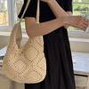 Hand-woven bags, literary Mori large-capacity shoulder armpit bags, fashionable and casual seaside vacation wind beach bags
