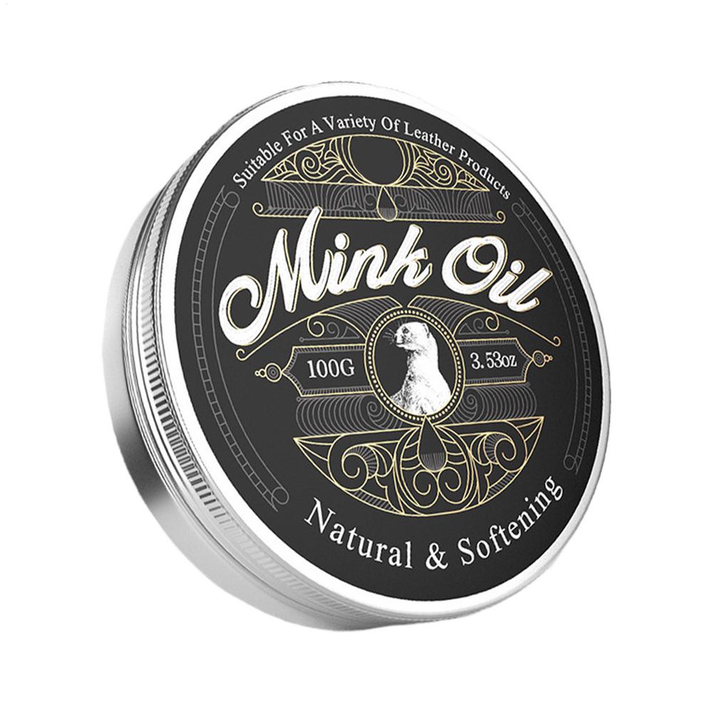 

Mink Oil For Leather Boots Leather Care Cleaner Conditioner 100g All-Natural Paste Soften And Restore For Boots Shoes Clothing