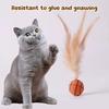 3Pcs Cat Feather Ball Toys Indoor Cats Bouncy Balls Toys Mini Basketball Football Baseball Cats Toys Pet Interactive Toys