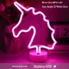 Korean Style Flamingo LED Neon Night Light - Decorative Christmas Fairy Accent with Round Base